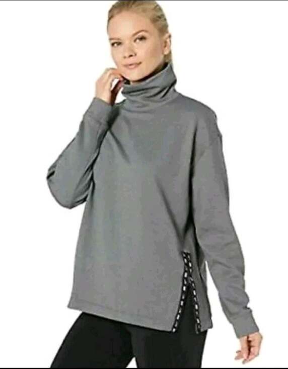 Nike Tops - Nike Therma Sz M Funnel Neck Sweater Pullover Gray Women's BV5206-011 C10-24